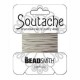 Beadsmith Rayon soutache koord 3mm - Silver grey